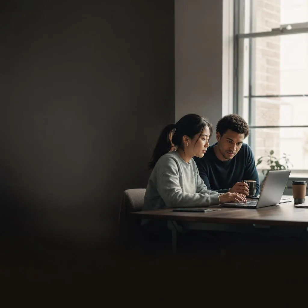 A cohort collaborating around a table on Demo Day